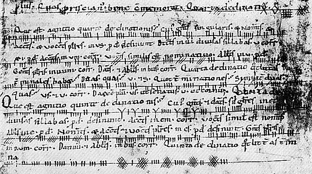 manuscrit en ogham